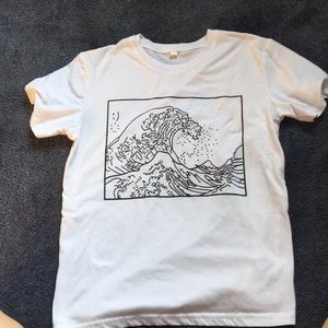 SHEIN Cute white, wave tshirt